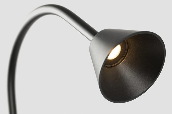 FARO BARCELONA Bornă luminoasă LED Lily, înălțime 65 cm, negru, oțel inoxidabil, IP65, Negru, Oțel inoxidabil, Modern