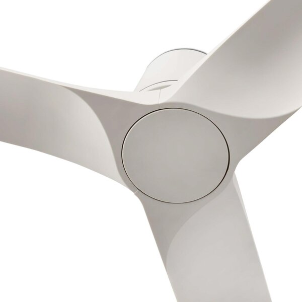 FARO BARCELONA Ventilator de tavan Hey S, alb, motor curent continuu, silențios, Ø 90 cm, Alb, Camera de zi / sufragerie, Plastic, Modern