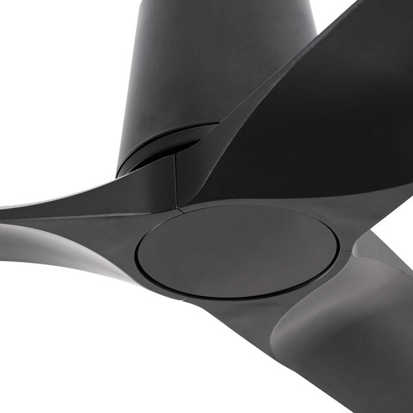 FARO BARCELONA Ventilator de tavan Hey S, negru, motor DC, silențios, Ø 90 cm, Negru, Camera de zi / sufragerie, Plastic, Modern