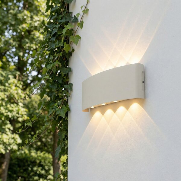 Lindby LED-Aparec de iluminat exterior Ithan, 5 becuri, alb, 27cm, Alb, Aluminiu, Modern