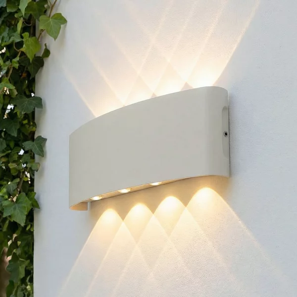 Lindby LED-Aparec de iluminat exterior Ithan, 5 becuri, alb, 27cm, Alb, Aluminiu, Modern