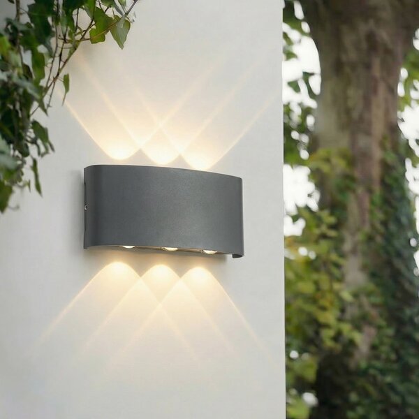 Lămpi de exterior Lindby, Ithan, Negru, Terasă, Aluminiu, Modern