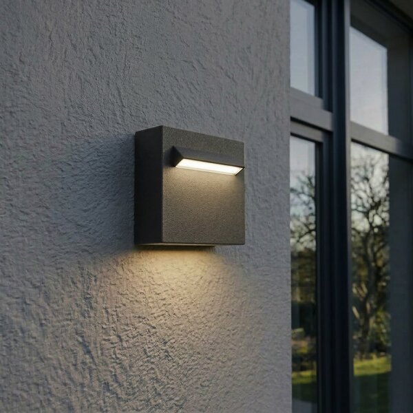 Lămpi de exterior Lucande, Joril, Negru, Terasă, Aluminiu, Modern
