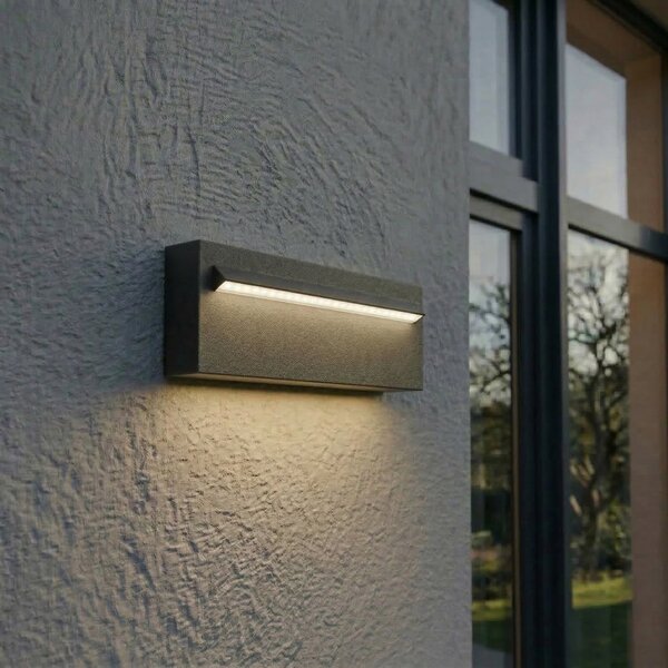 Lămpi de exterior Lucande, Joril, Negru, Terasă, Aluminiu, Modern