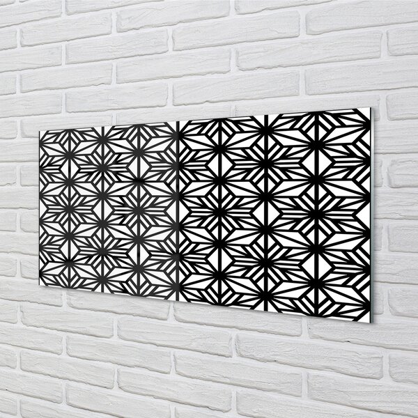 Tablouri pe sticlă model geometric floral