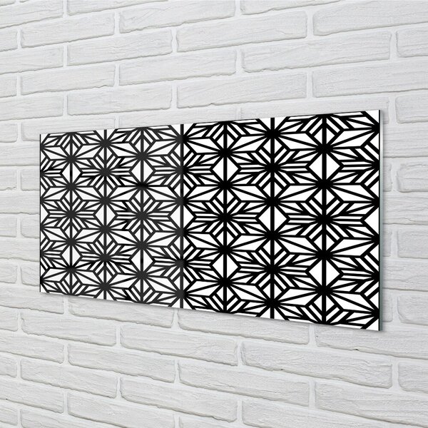 Tablouri pe sticlă model geometric floral