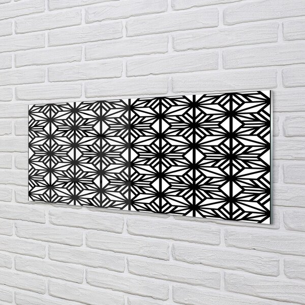 Tablouri pe sticlă model geometric floral