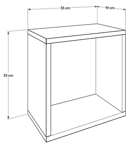 Raft de perete Adore, 33 x 33 x 19 cm