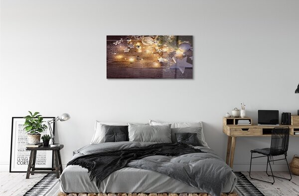 Tablouri pe sticlă Baubles conuri lumini de bord