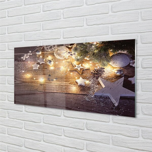 Tablouri pe sticlă Baubles conuri lumini de bord