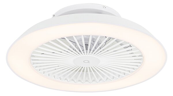 Ventilator de tavan inteligent alb cu LED cu telecomanda - Deniz