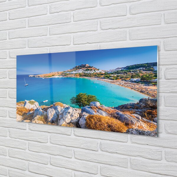 Panouri de sticlă Grecia Coast Panorama Beach
