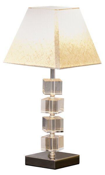 Lampa de Masa Moderna cu Cristale Pivotante HOMCOM, Cuplare E14, Abajur de Noptiera, Casa si Birou | Aosom RO