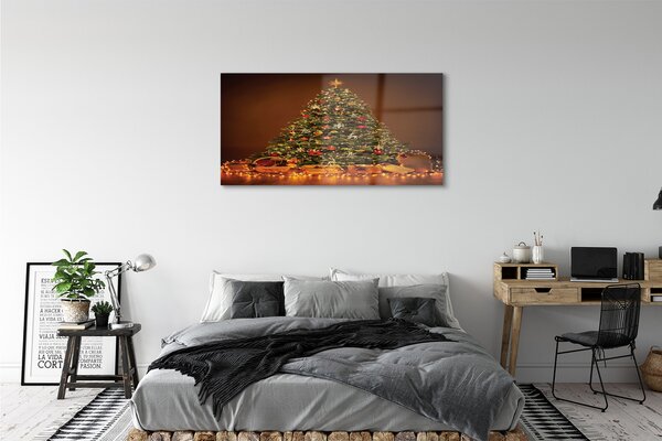 Tablouri pe sticlă Crăciun lumini Cadouri decor