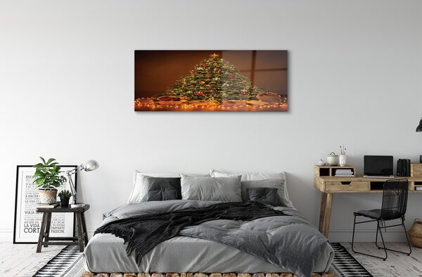 Tablouri pe sticlă Crăciun lumini Cadouri decor