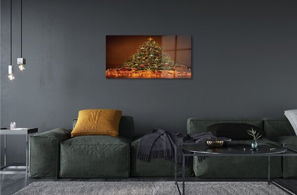 Tablouri pe sticlă Crăciun lumini Cadouri decor
