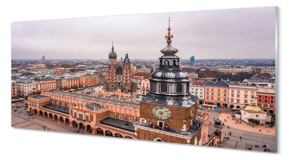 Panouri de sticlă Cracovia Panorama bisericilor de iarnă