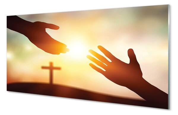 Panouri de sticlă mâinile încrucișate