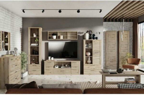 Oglinda DOORSET 90, stejar navarra, PAL laminat, 90x65 cm