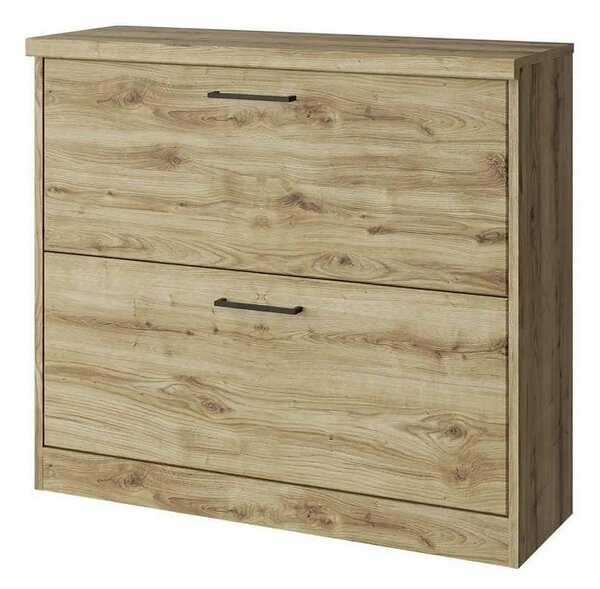 Pantofar DOORSET, stejar navarra, PAL laminat, 90x31x81 cm