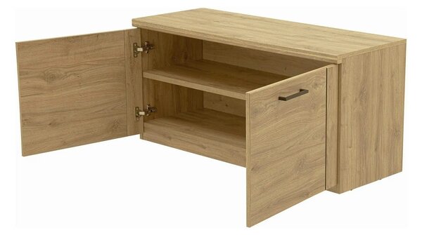 Pantofar DOORSET, stejar navarra, PAL laminat, 110x41x53 cm