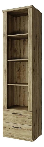 Biblioteca DOORSET, stejar navarra, PAL laminat, 55x41x210 cm