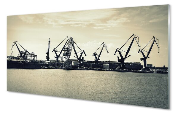 Panouri de sticlă Gdańsk macarale Shipyard râu
