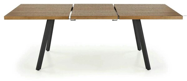 Masa extensibila BERLIN, stejar/negru, 160/220x90x76 cm