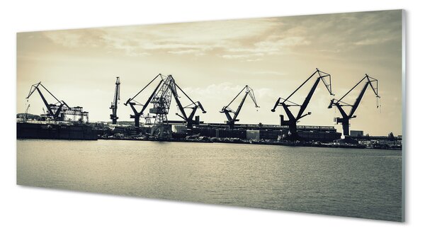 Panouri de sticlă Gdańsk macarale Shipyard râu