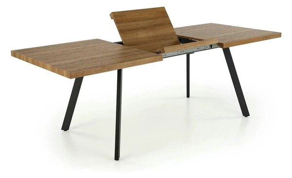 Masa extensibila BERLIN, stejar/negru, 160/220x90x76 cm