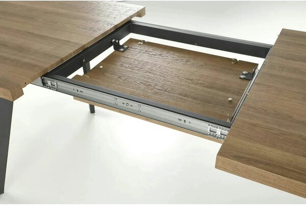 Masa extensibila BERLIN, stejar/negru, 160/220x90x76 cm