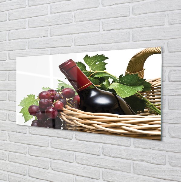 Panouri de sticlă struguri de vin Coșul de gunoi