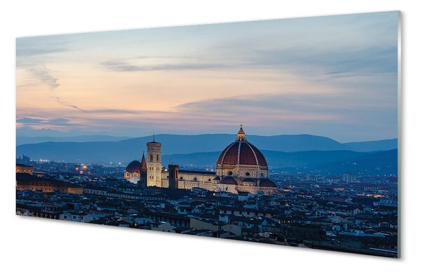 Tablouri pe sticlă Italia Catedrală noapte panorama