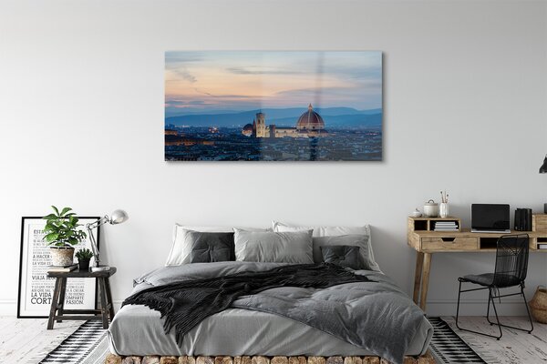 Tablouri pe sticlă Italia Catedrală noapte panorama