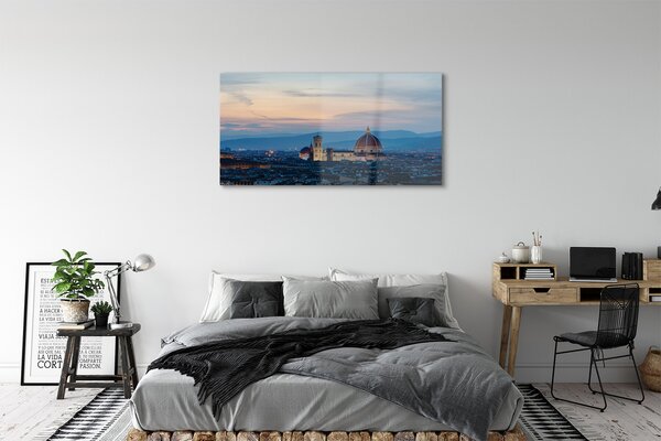 Tablouri pe sticlă Italia Catedrală noapte panorama