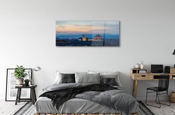 Tablouri pe sticlă Italia Catedrală noapte panorama