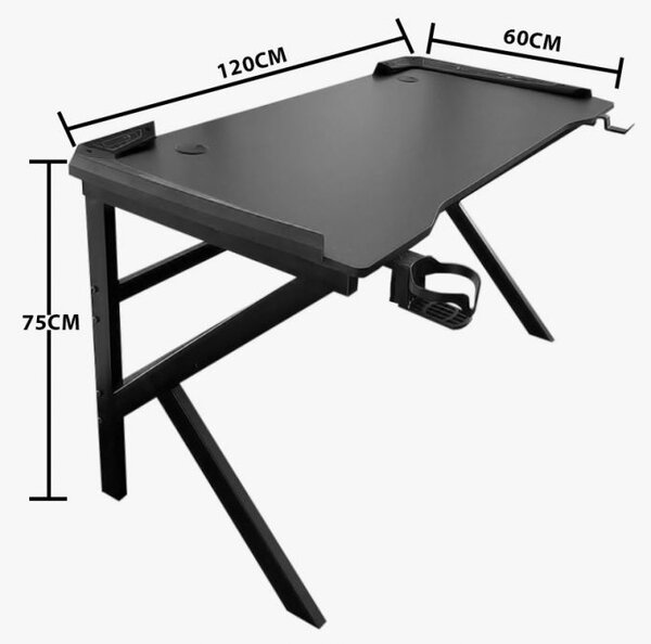 Birou Gaming 2HOME, Cyber, 120×60 cm