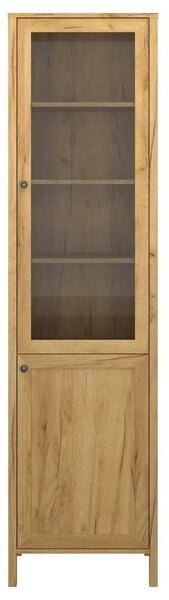 Vitrina KLARK, stejar auriu, PAL laminat, 55x42x210 cm