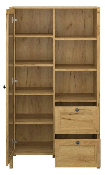 Vitrina KLARK, stejar auriu, PAL laminat, 84x42x150 cm