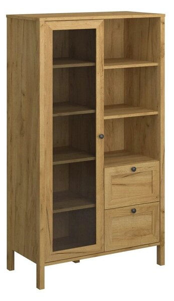 Vitrina KLARK, stejar auriu, PAL laminat, 84x42x150 cm