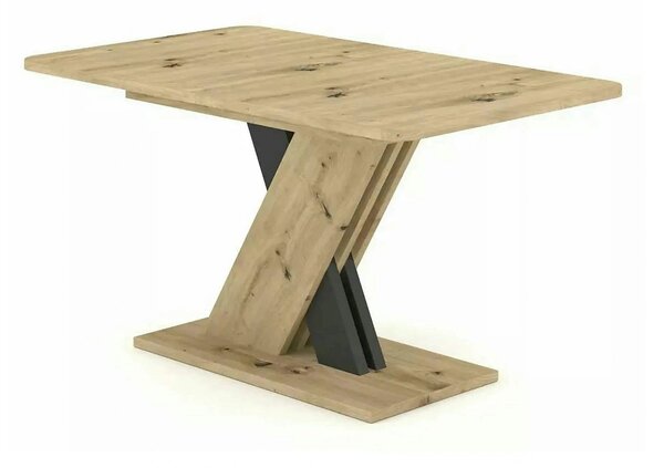 Masa extensibila EXEL, stejar artisan/gri antracit, PAL laminat, 140/1