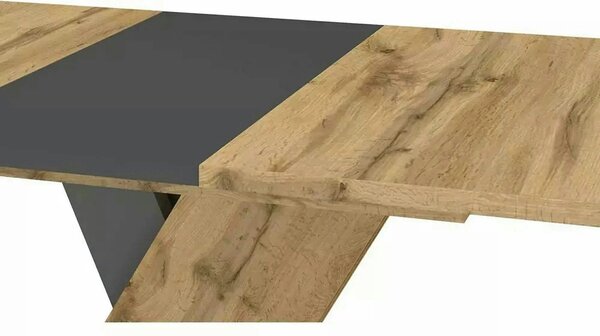Masa extensibila EXEL, stejar artisan/gri antracit, PAL laminat, 140/1
