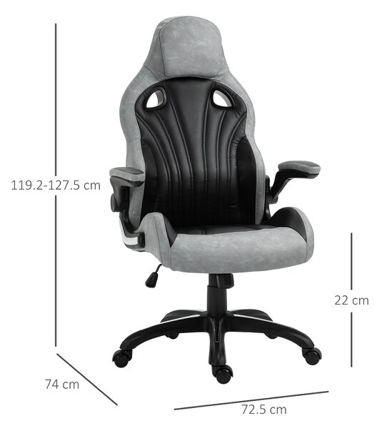 Scaun gaming Vinsetto cu balansoar, 72.5x74x119.2-127.5cm | Aosom RO