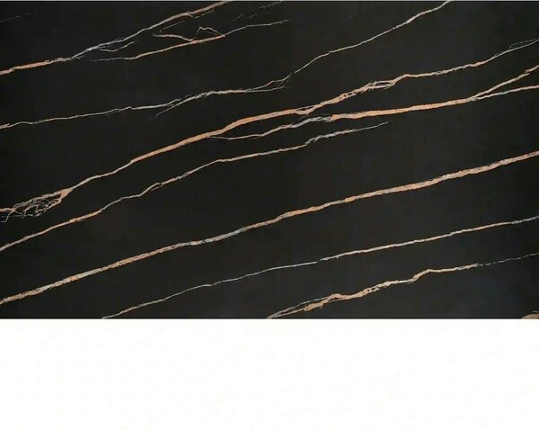 Masa extensibila LOZANO, maro/nuc, metal/piatra sinterizata, 140-200x8