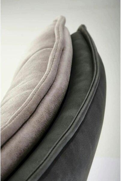 Scaun rotativ K523, gri/negru, stofa/piele ecologica, 61x61x85 cm