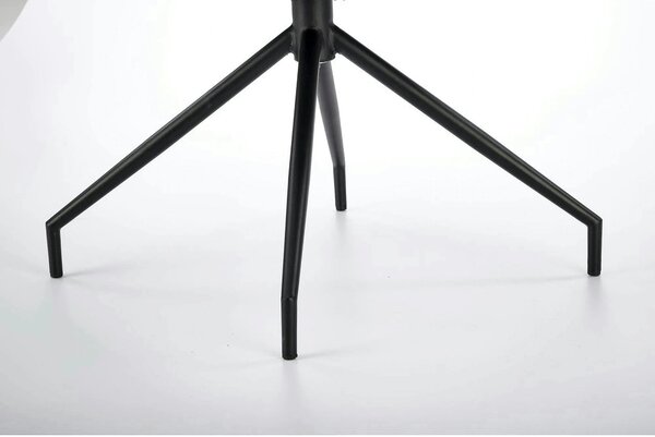 Scaun rotativ K523, gri/negru, stofa/piele ecologica, 61x61x85 cm