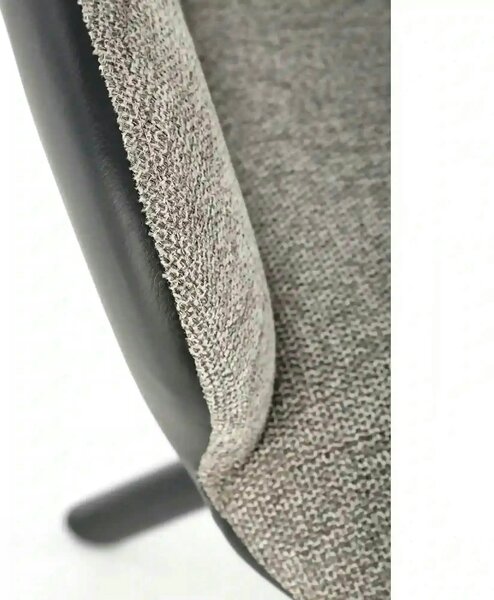 Scaun rotativ K494, gri/negru, stofa/piele ecologica, 57X59X85 cm