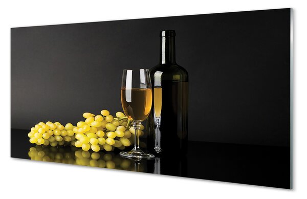 Tablouri pe sticlă O sticlă de vin de fructe