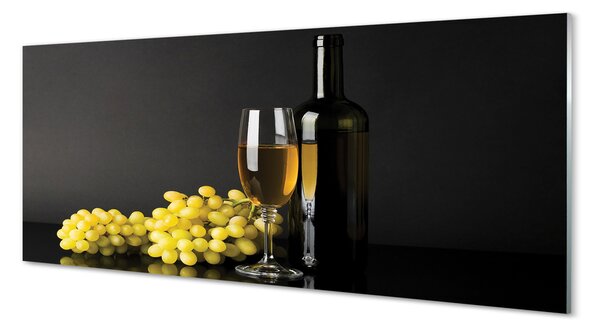 Tablouri pe sticlă O sticlă de vin de fructe