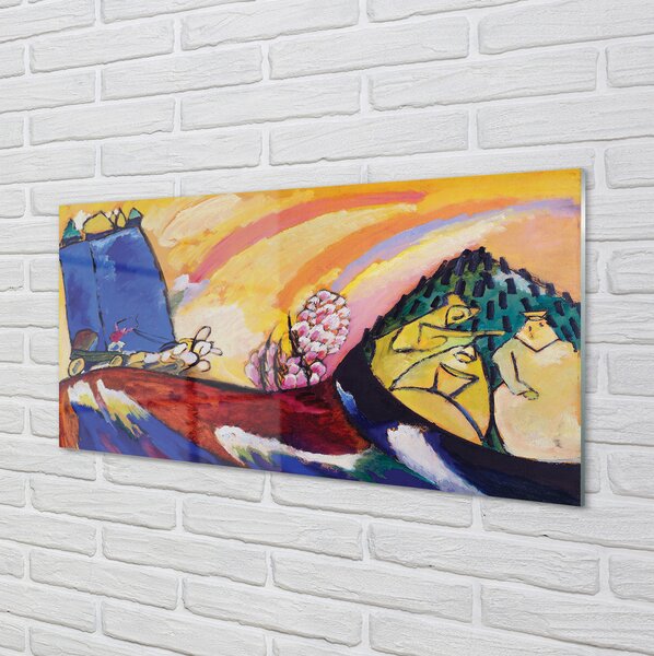 Panouri de sticlă peisaj rural artă abstractă